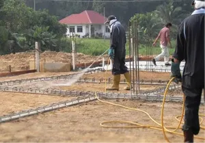 Pre-construction soil treatment — foundation stage